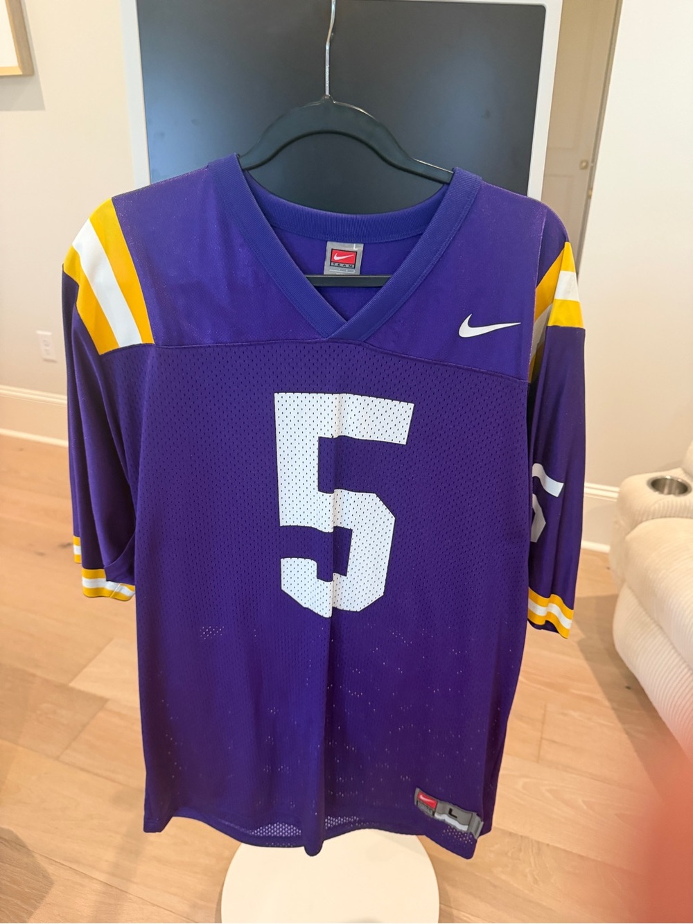 Nike Purple Team Mesh Jersey with Red Nike Patch